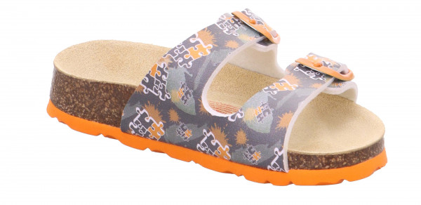 Papuce Superfit FUSSBETTPANTOFFEL Detske Siva Oranžové | SK-01824679