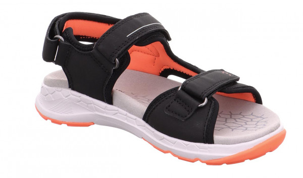 Sandále Superfit CRISS CROSS Detske Čierne Oranžové | SK-09542139