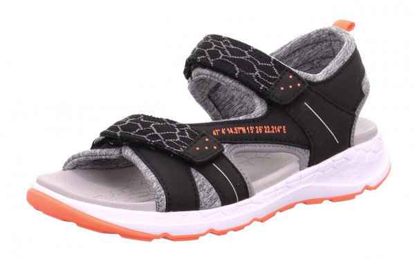 Sandále Superfit CRISS CROSS Čierne Oranžové | SK-84297319